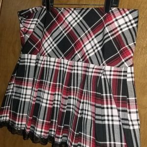 Ruffled Plaid Skirt